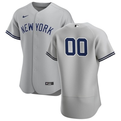 New York Yankees Custom Men's Nike Gray Road 2020 Authentic Player MLB Jersey
